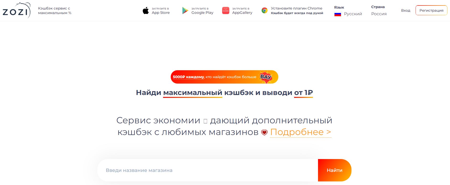 ТОП-10 лучших кэшбэк-сервисов в России 2023 - Кэшбэк-сервис Zozi - фото