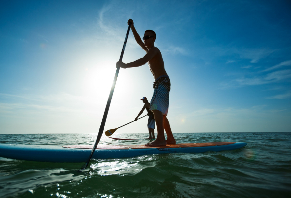 Where to ride a SUP board in St. Petersburg.  Sup walks in the center and not only